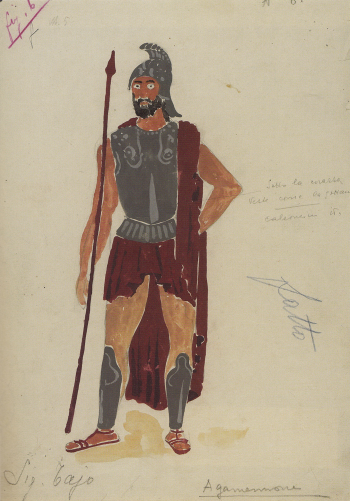 Ecuba, figurino per Agamennone, 1941 Acquarello su carta