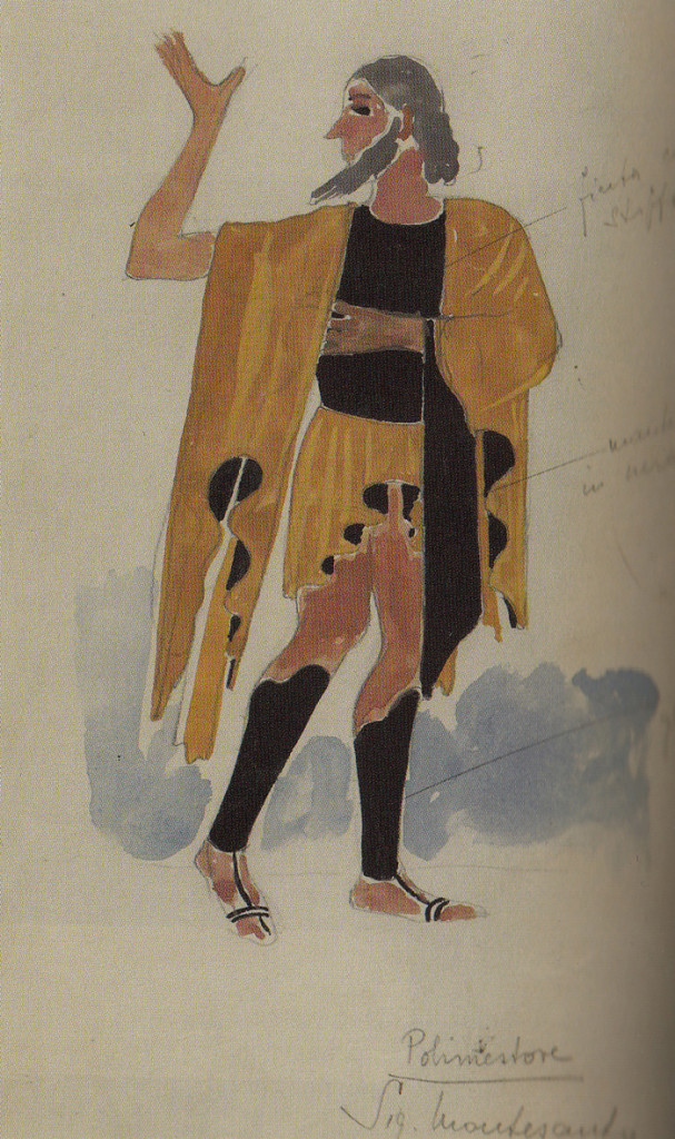 Ecuba, figurino per Polimestore, 1941 Tecnica mista su carta