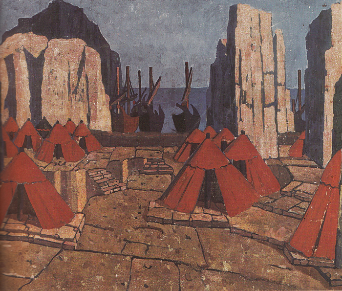 Ecuba, bozzetto, 1941 Tempera su tavola